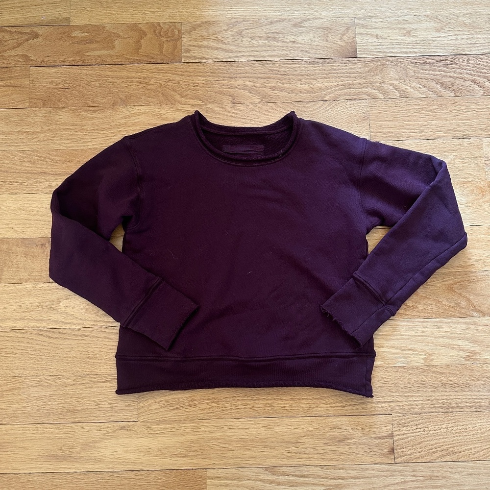 Frank & Eileen James Boyfriend Crewneck Sweatshirt XS Maroon
